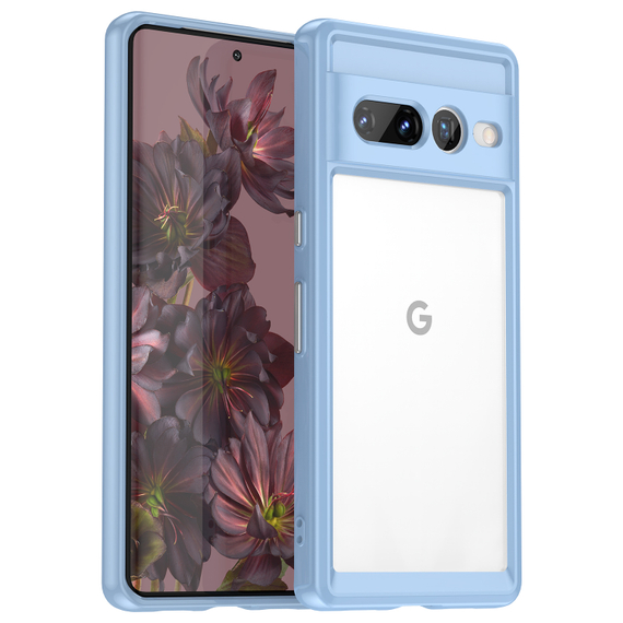 Чехол c мягкими рамками синего цвета для Google Pixel 7 Pro, мягкий отклик кнопок