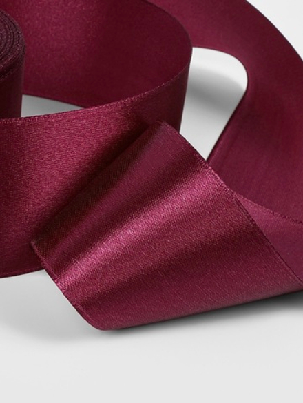 Лента атласная, 50 мм, 23±1 м, бордовая
