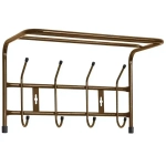 Вешалка настенная 4 крючка с полкой, 400, Медный антик, ВП4/А