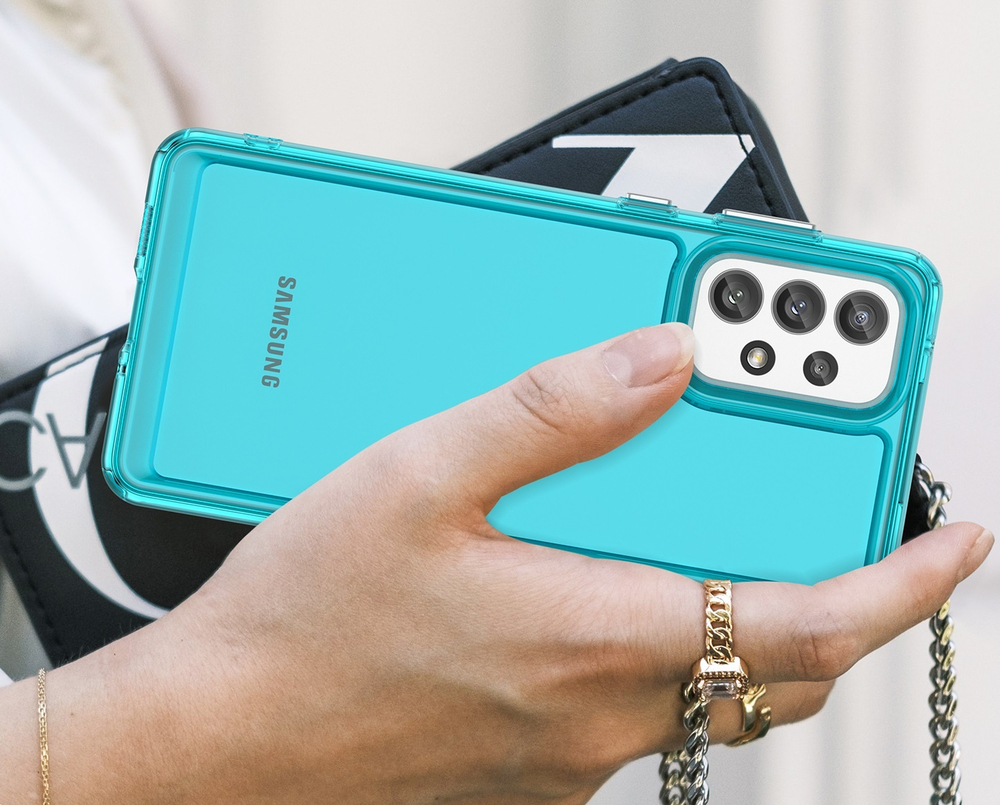 Мягкий усиленный чехол синего цвета для смартфона Samsung Galaxy A73 5G, увеличенные защитные свойства, мягкий отклик кнопок