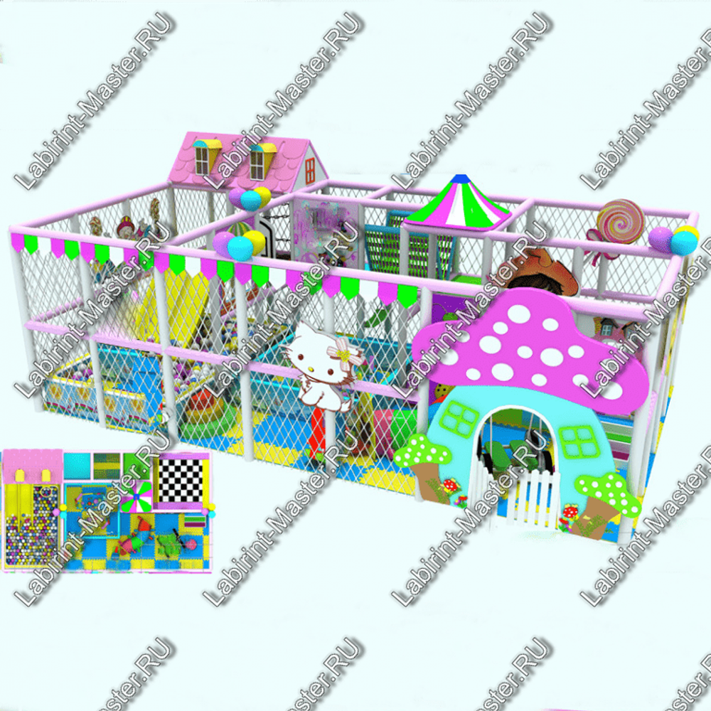 Детский игровой лабиринт "Кот и кошка"