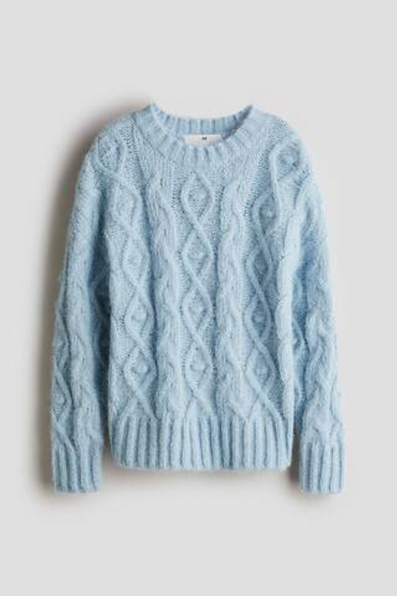 H&M Вязаный свитер, голубой