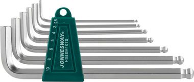 H05SM107S Комплект угловых шестигранников LONG с шаром 2,5-10мм, 7 предметов S2 материал