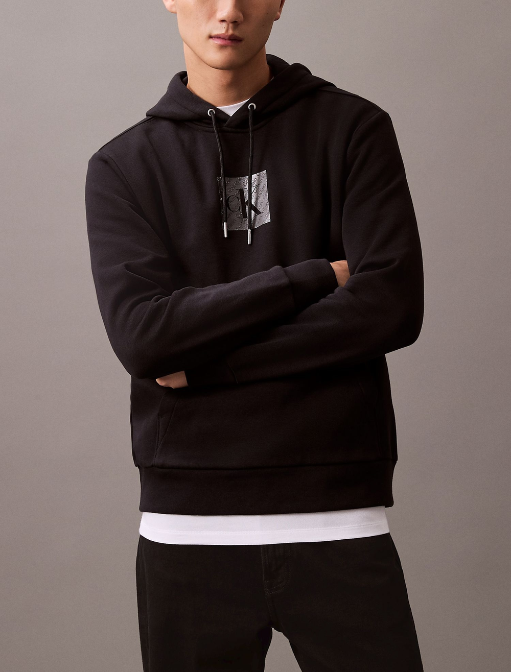 Худи Calvin Klein Fleece Metallic Archive Logo Black Beauty