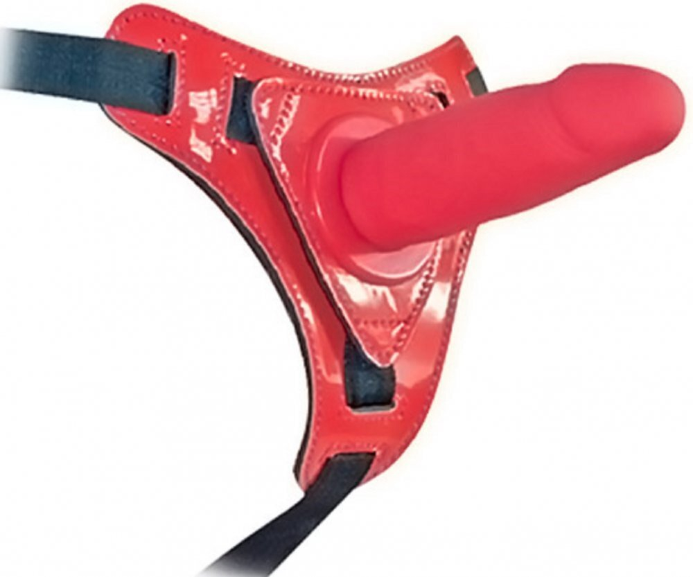 Страпон силиконовый красный 11 см