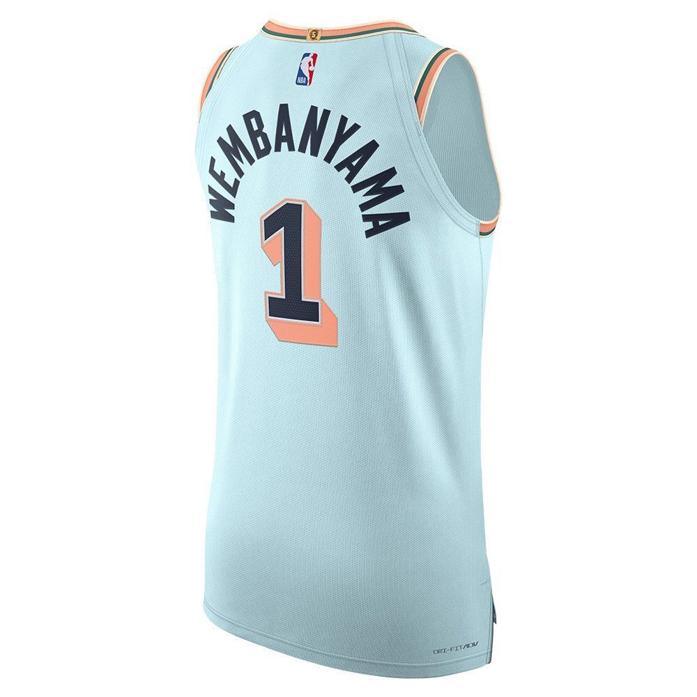 Баскетбольная джерси Nike NBA 2024/25 City Edition Authentic San Antonio Spurs Victor Wembanyama Blue Jersey