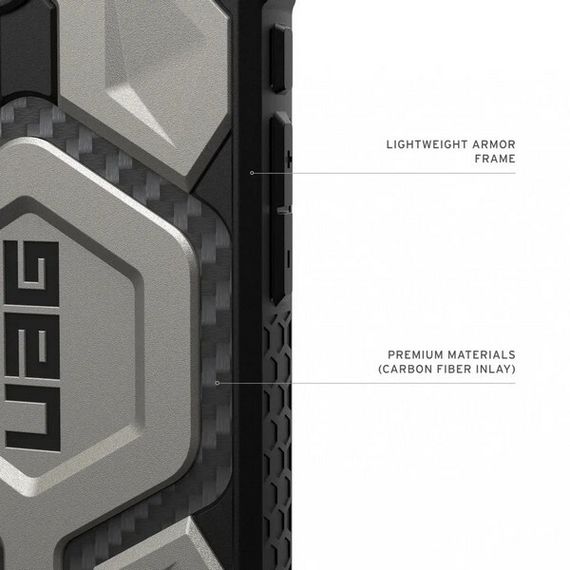 Чехол UAG Monarch Pro для iPhone 16e (114497113636) Titanium