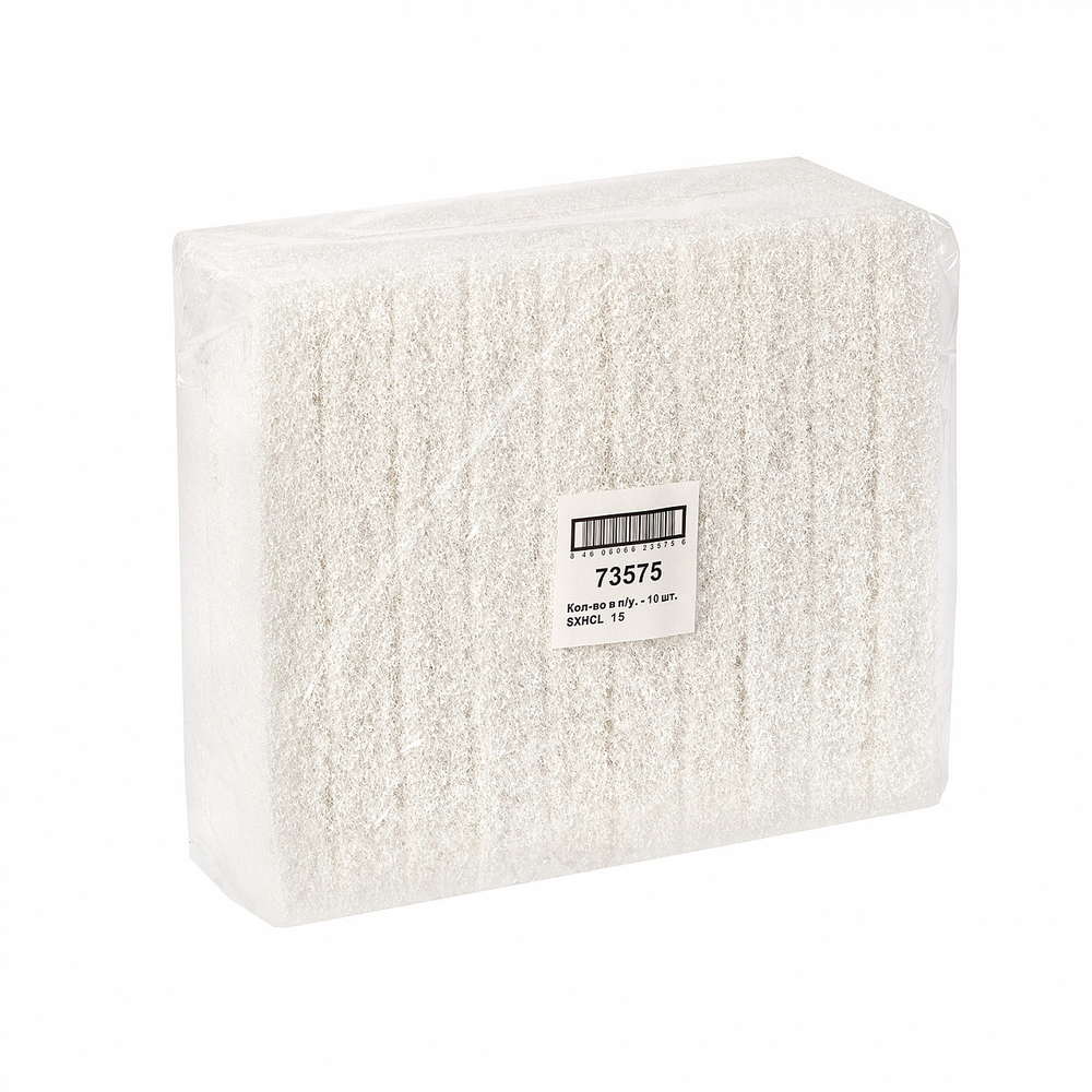 Губка-пад белая, нецарапающая, нейлон, 25*12*2см HQ Profiline