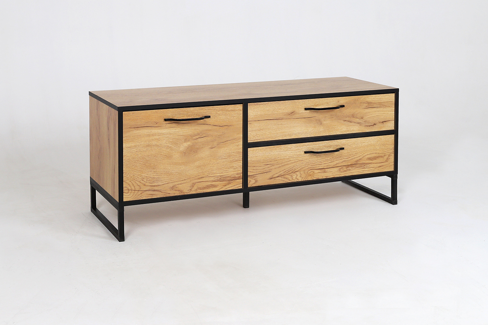 Тумба ТВ Ивару Виртон-1,  Дуб крафт золотой