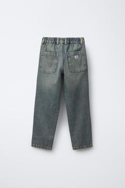 ZARA ДЖИНСЫ СВОБОДНОГО КРОЯ, ЗЕЛЕНОВАТО-СИНИЙ