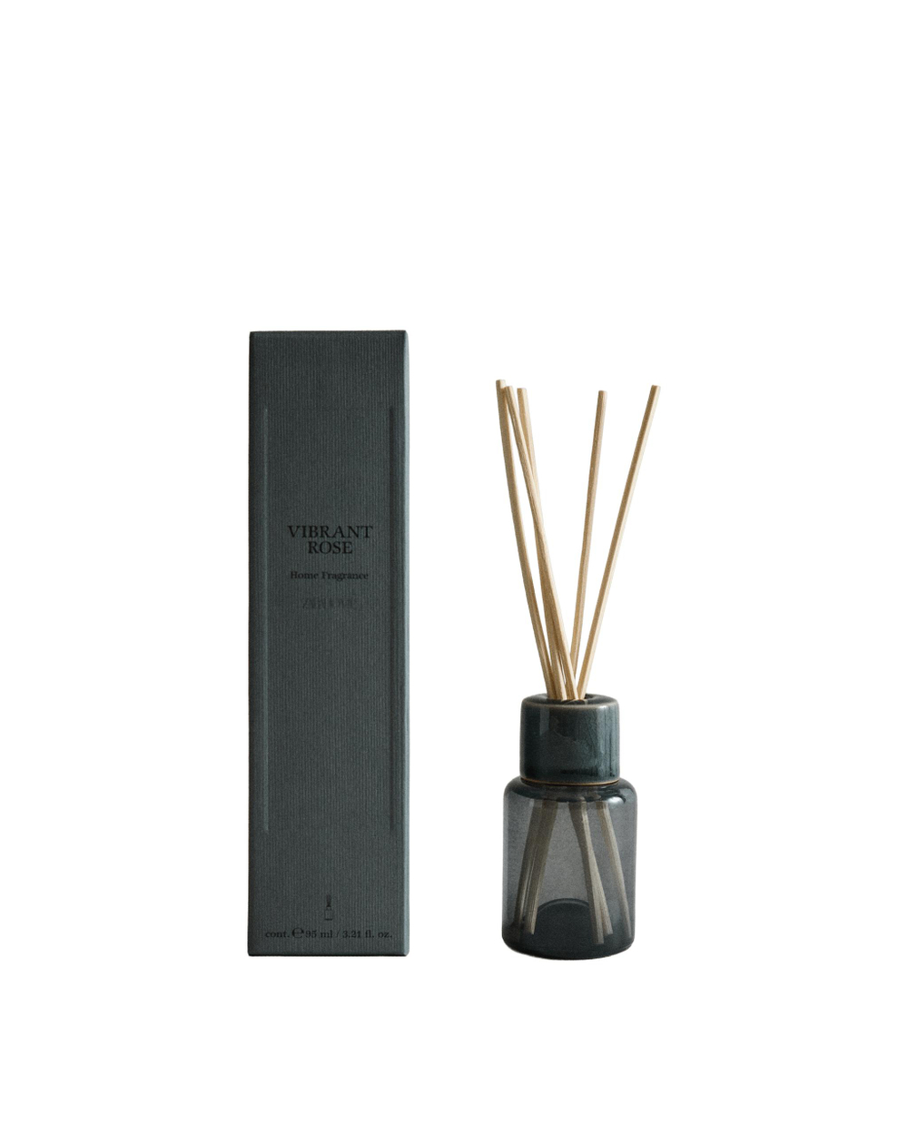Zara Home Аромадиффузор Vibrant Rose 95 мл, тростниковые палочки микадо, аромат цветочный, Розовый