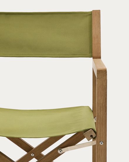 Складной стул Vilara из акации для улицы зеленого цвета
