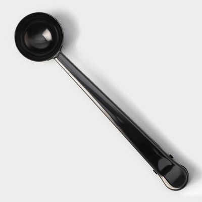 Ложка для кофе Доляна «Aroma», 15 мл, с зажимом, цвет чёрный (Цвет: не задано)