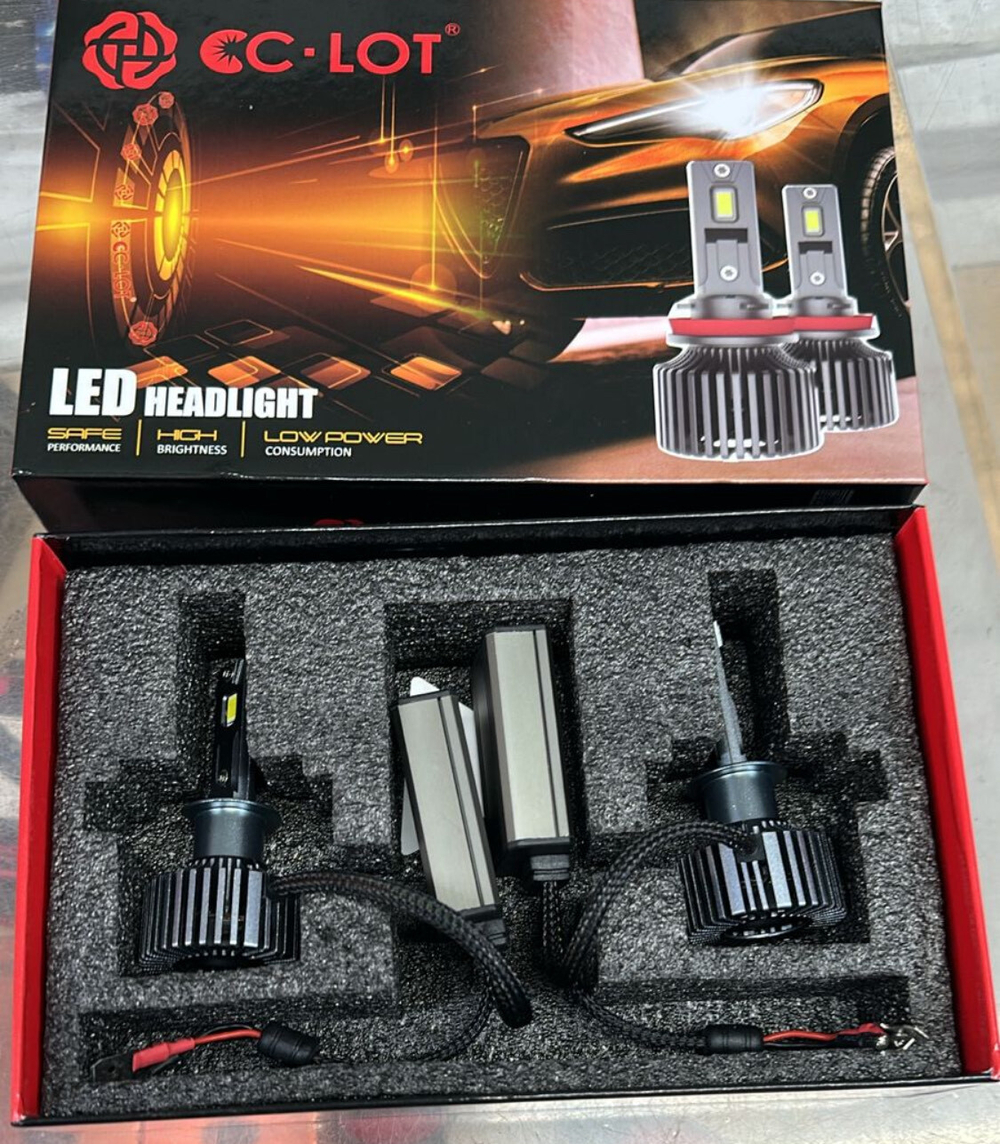 H1 - 24V / Комплект светодиодных ламп, цоколь H1, 130W, серия - С-LOT, 12 - 24 вольта (2 шт./ комплект)