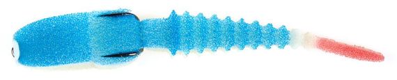 Приманка поролоновая 3D Ex WORM WBlue 12см под офсетный крючок № 1/0, 2/0, 3/0
