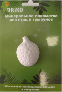 Минеральное лакомство клубника для птиц и грызунов 3,5*7,5см.