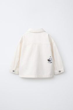 ZARA КУРТКА-РУБАШКА ИЗ САРЖИ SNOOPY PEANUTS™, ЭКРЮ