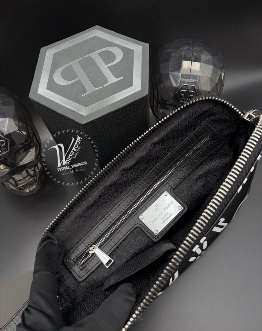 Барсетка клатч Philipp Plein Monogram