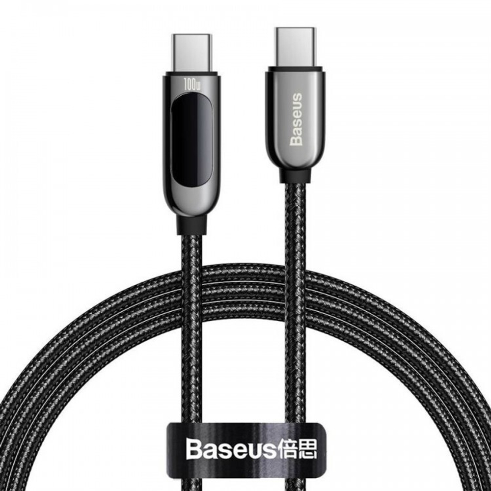 Кабель Baseus Type-C - Type-C с дисплеем CATSK-B01