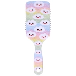 Расческа массажная прямоугольная форма «КОЛЛЕКЦИЯ ИМАНИ - НЕЖНОСТЬ ОБЛАКОВ», микс 4 дизайна, 24*7,5см (PVC упаковка)