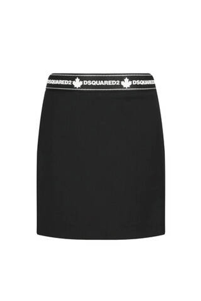 хлопковая юбка Dsquared2 - черный(DQ04CA D00XR)