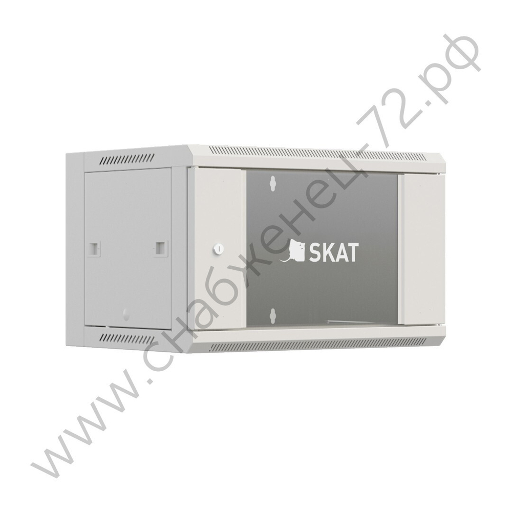 SKAT TB-9W660GF-G Шкаф настенный телекоммуникационный 9U 600х600х500мм, дверь стеклянная