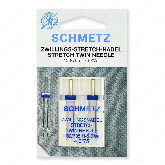 Иглы стретч двойные 130/705H-S ZWI № 75/4.0 (2 шт.)