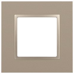 Рамка для розеток и выключателей ЭРА Elegance 14-5011-04 Classic, на 1 пост, шампань