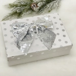 Бант на ёлку «Сияние» 20*22 см, Серебро