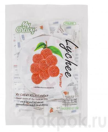 Жевательные молочные конфеты со вкусом личи My Chewy Milk, 67 гр