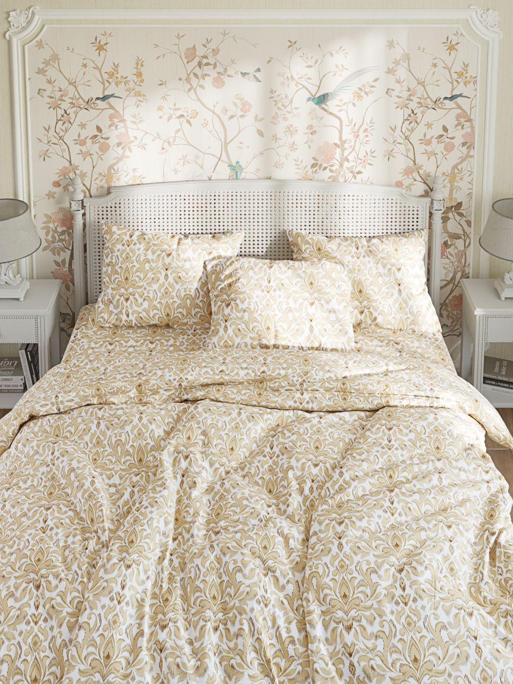 Простынь на резинке Сказка "Латте" 180х200 см, перкаль