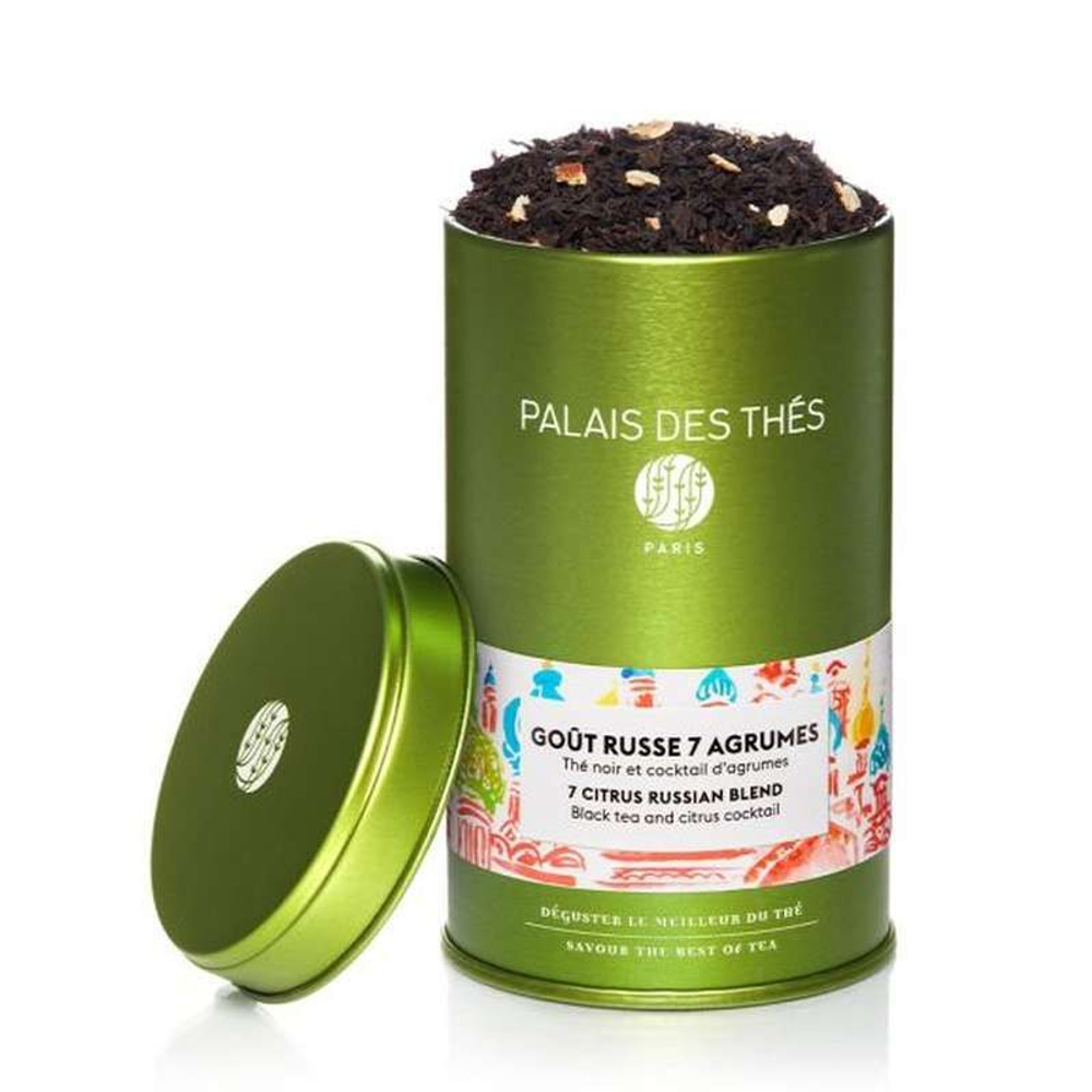 Черный чай Palais des Thes Gout Russe 7 Agrumes со вкусом цитрусовых, 3x100г листовой
