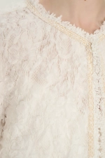 Пиджак кружевной, белый