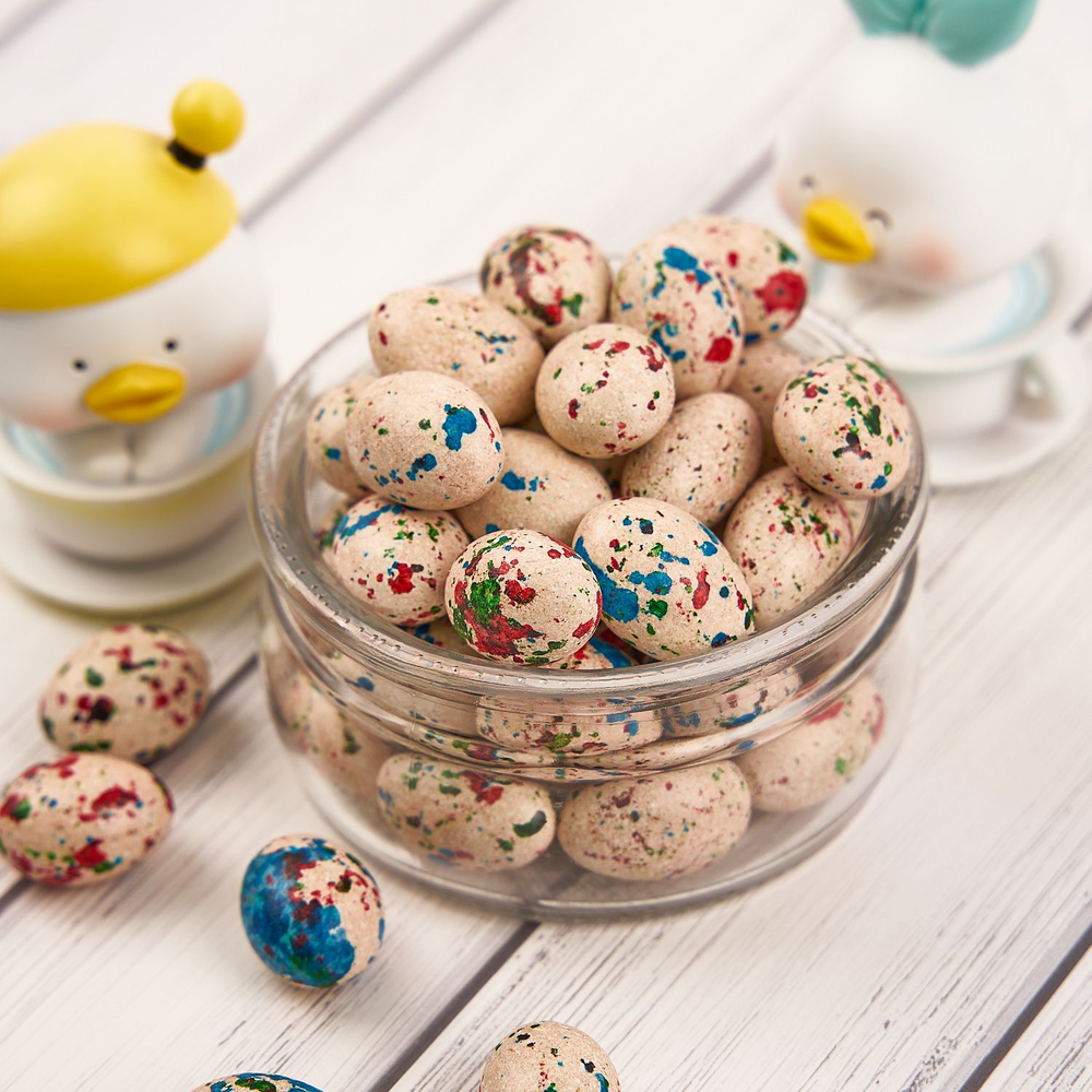 Драже шоколадное с миндалем «Яички цветные крапинки» 0,5 кг