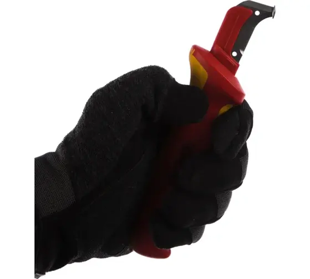 KNIPEX Нож для удаления изоляции VDE 1000V, с "пяткой", нержавеющая хирургическая сталь, L-180 мм