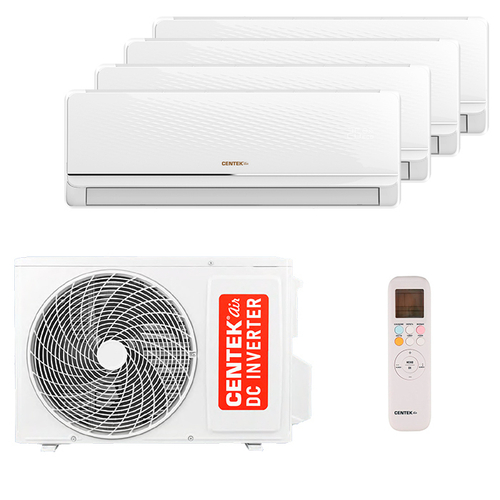 Мультисплит система на 4 комнаты Centek CT-66AMWM-H07/4R3B(FX) x 4 / CT-66AM4-H36/4DR3C