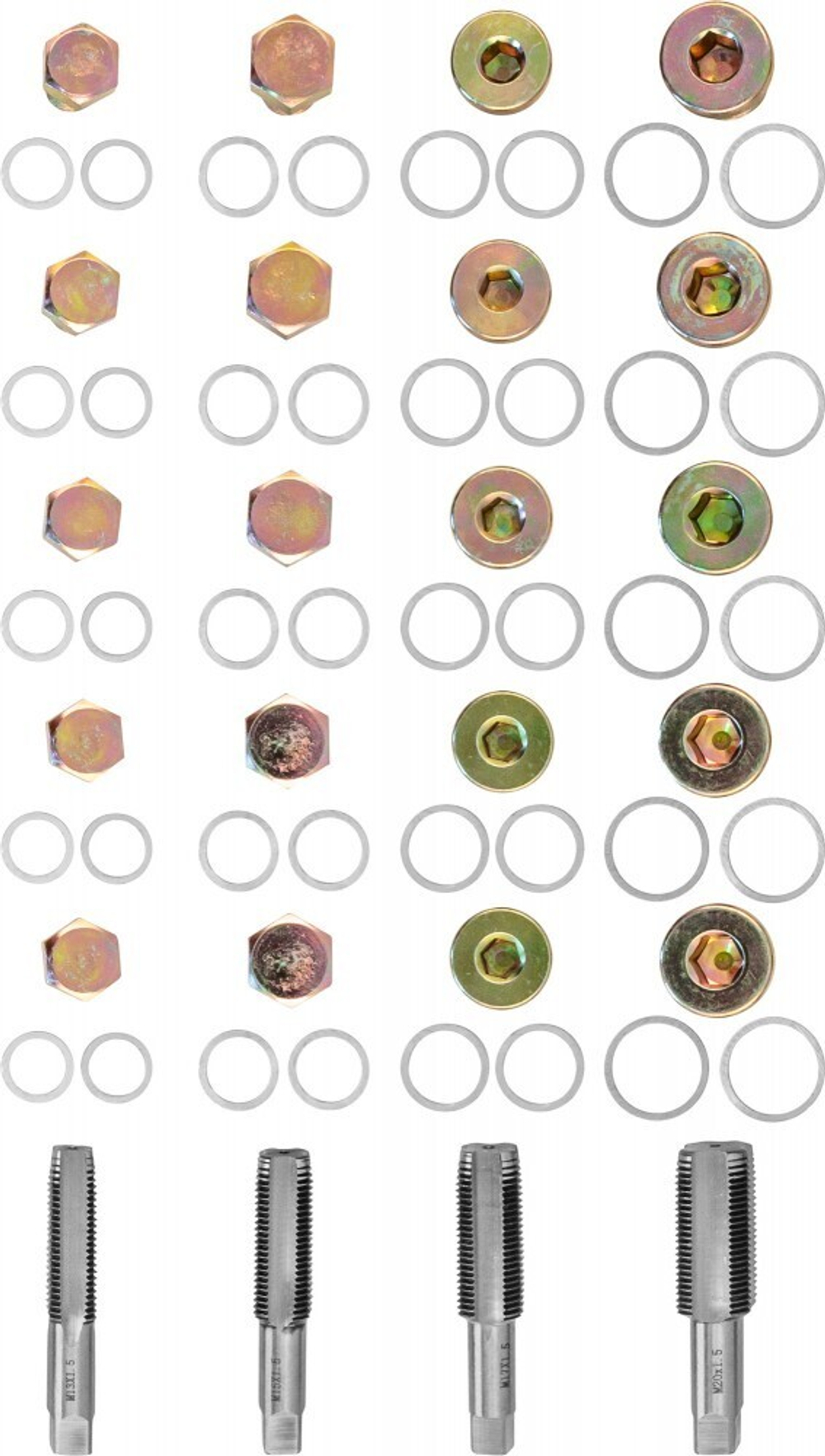 ODPRK1320 Набор для восстановления резьбы маслосливных отверстий, М13-М20, 64 предмета