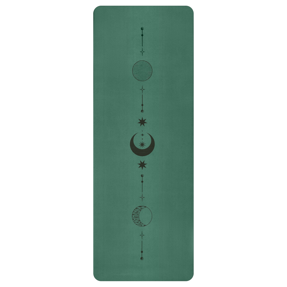 ULTRAцепкий 100% каучуковый коврик для йоги Ultra Moon Dark Green 185*68*0,5 см