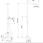 Душевая стойка ABBER Wasserfall AF8616SPL с изливом, сатин