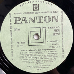 Винтажная виниловая пластинка LP Martin Kratochv l and Tony Ackerman, Stara Znamost, Old Acquaintance (Чехословакия 1987)