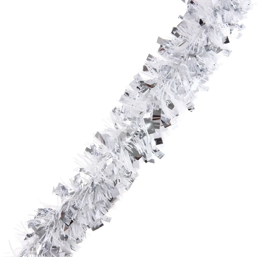 Мишура «Блеск» 2 м 9 см, Серебро/Белый