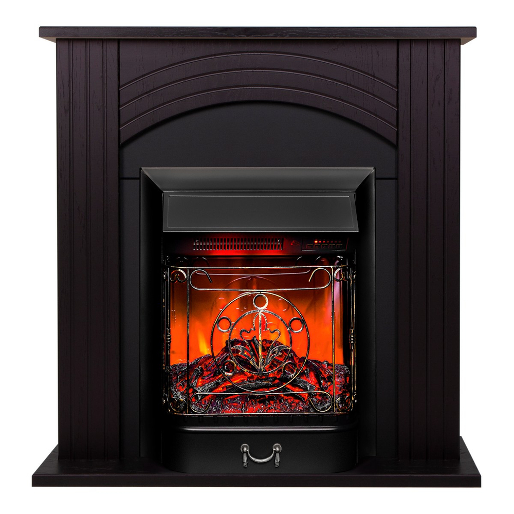 Электрокамин RealFlame Hanna DN орех с очагом Majestic Lux Black RC