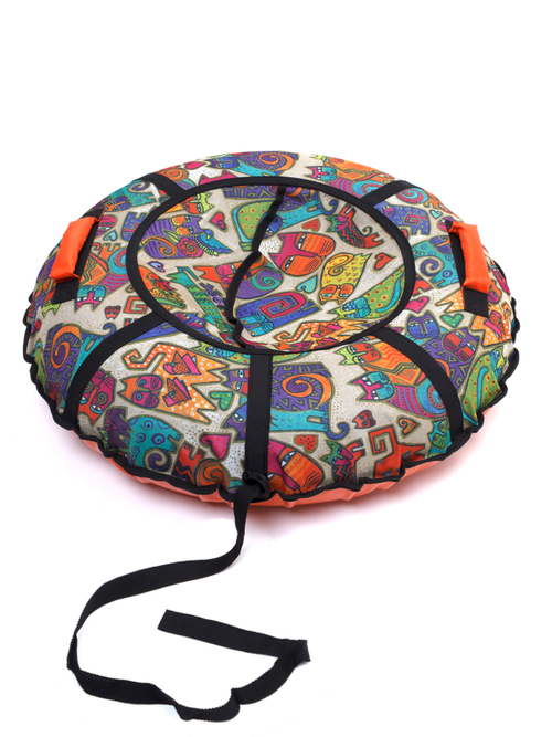 Тюбинг 80 см камера, верх-оксфорд, низ-пвх, принт Инди Кошки