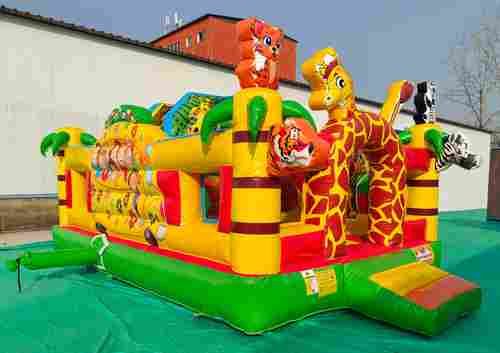 Коммерческий надувной батут "Сафари-экскурсия", с горкой 5*4*2,8 м