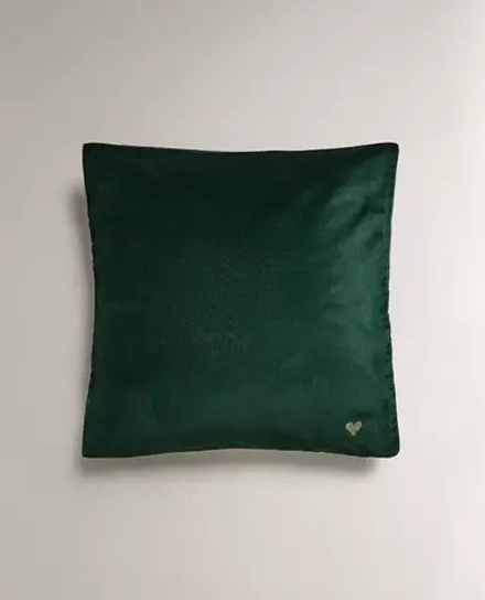ZARA HOME БАРХАТНАЯ НАВОЛОЧКА НА ПОДУШКУ НА РОЖДЕСТВЕНСКУЮ ТЕМАТИКУ, ЗЕЛЕНЫЙ