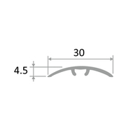 Порог-стык 30мм "DO-4" 0,9м Дуб белый (32) ламинир. алюм.