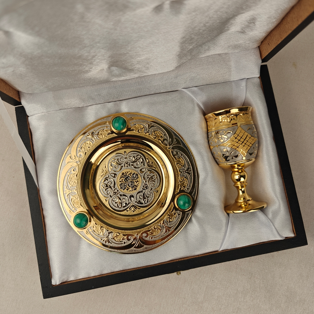 Набор с рюмочкой "Малахитовый"