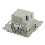 Розетка 2-местная USB + type C (механизм)), STEKKER GLS10-7116-03 , 250B, 3А, max 20W, серия Катрин, серебро 50054