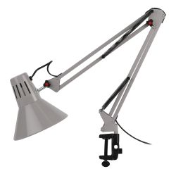 Настольный светильник ЭРА N-121-E27-40W-GY Е27 на струбцине серый | Настольные светильники под лампу