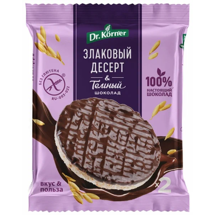 Злаковый десерт Dr.Korner темный шоколад 34 гр